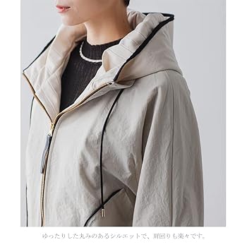 Lallia Mu フード ジャケット ブルゾン 38 M Amazon | [ラリアムー]Lallia Mu フードダウンジャケット コート